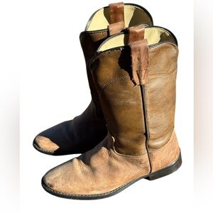 Kids Laredo Cowboy Boots Sz 3.5 - Tan‎ Leather Western Boots Classic Brown